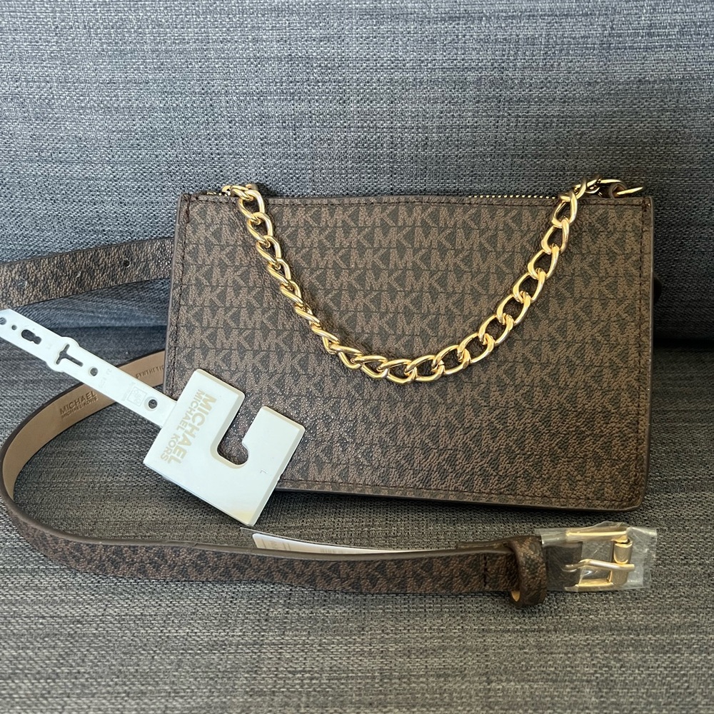 NWT MICHAEL KORS MK SIGNATURE FANNY PACK BAG